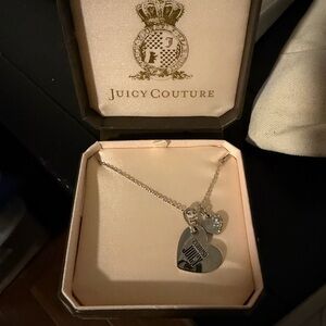 Juicy Couture Silver Heart Charm Necklace